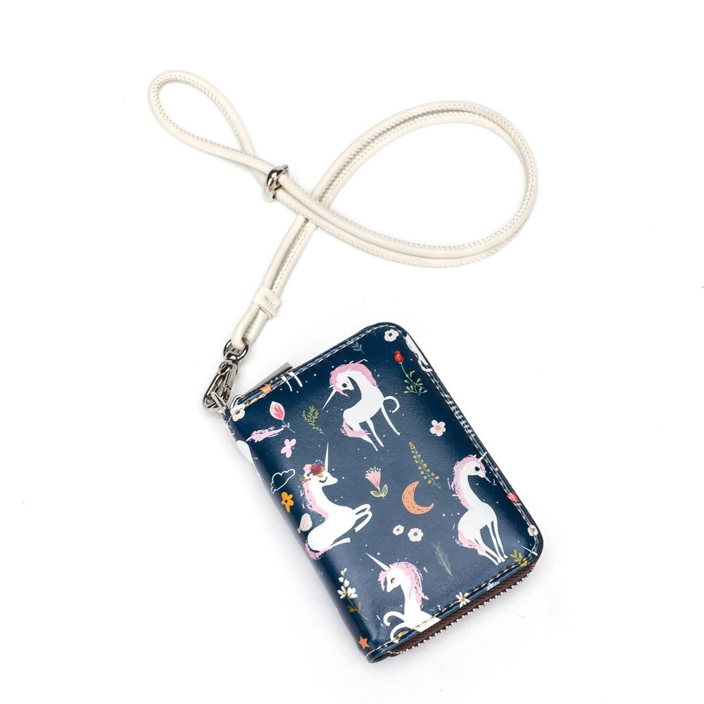 5244 RFID Credit Card Holder Wallets Leather Zipper Card Case Holder Wallet